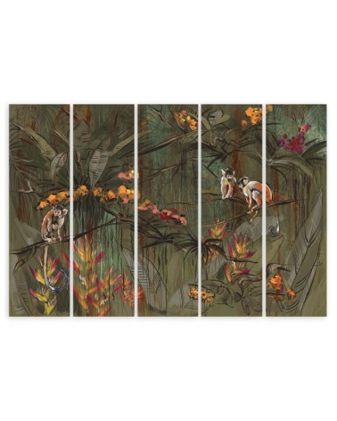 Bild auf Leinwand - Affen im Dschungel | Feeby