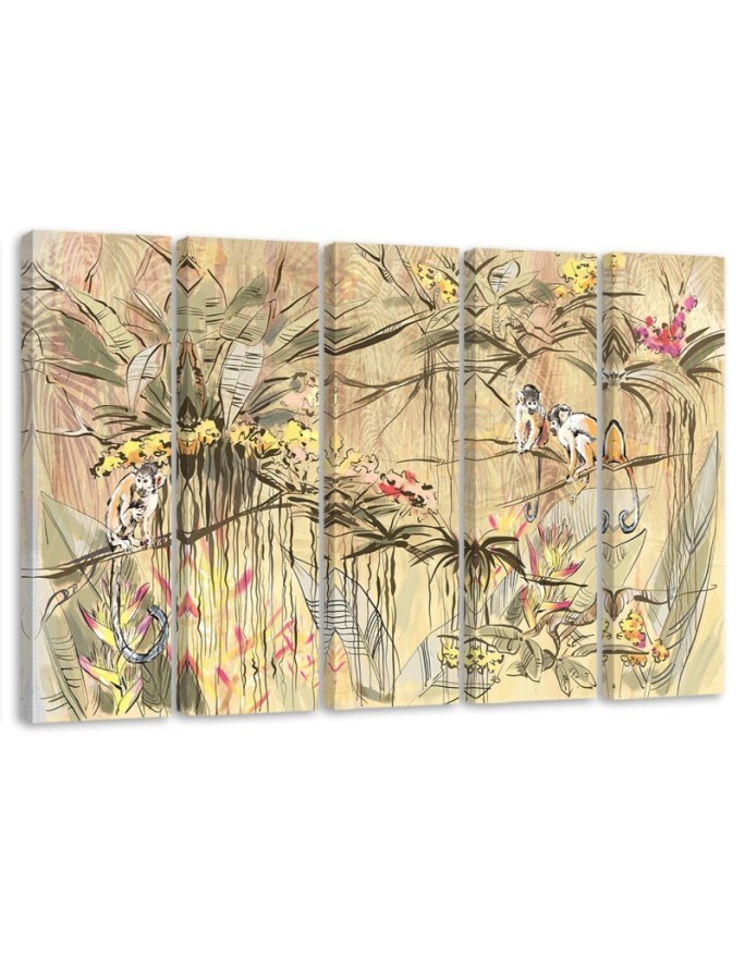 Leinwandbild - Affen im Dschungel | Feeby