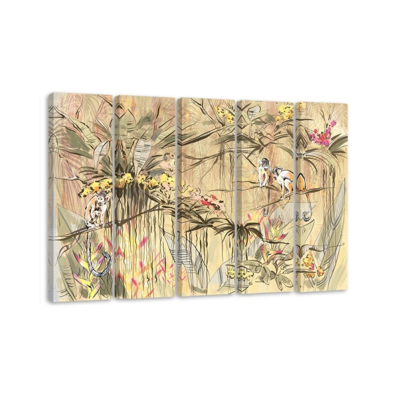 Leinwandbild - Affen im Dschungel | Feeby