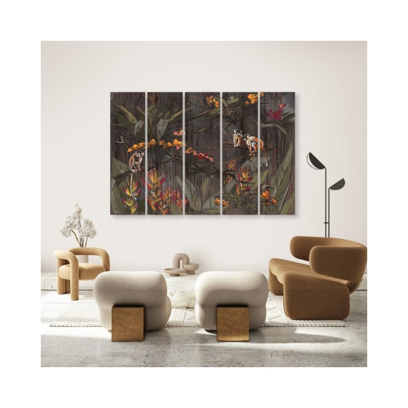 Bild auf Leinwand - Affen im Dschungel | Feeby