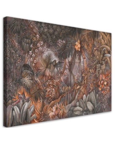 Deep tropical jungle - Modern Canvas painting for living room | FEEBY