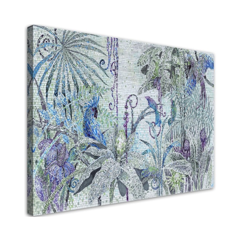 Bild auf Leinwand - Mosaik -Dschungel | Feeby