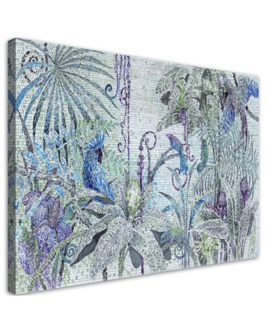 Bild auf Leinwand - Mosaik -Dschungel | Feeby