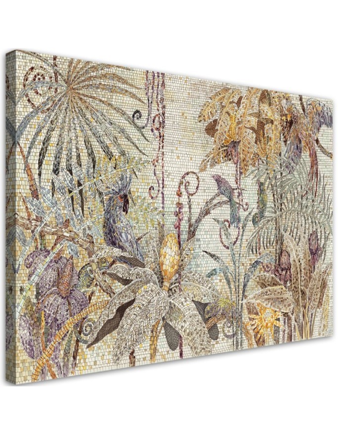 Leinwandbild - Mosaik -Dschungel | Feeby