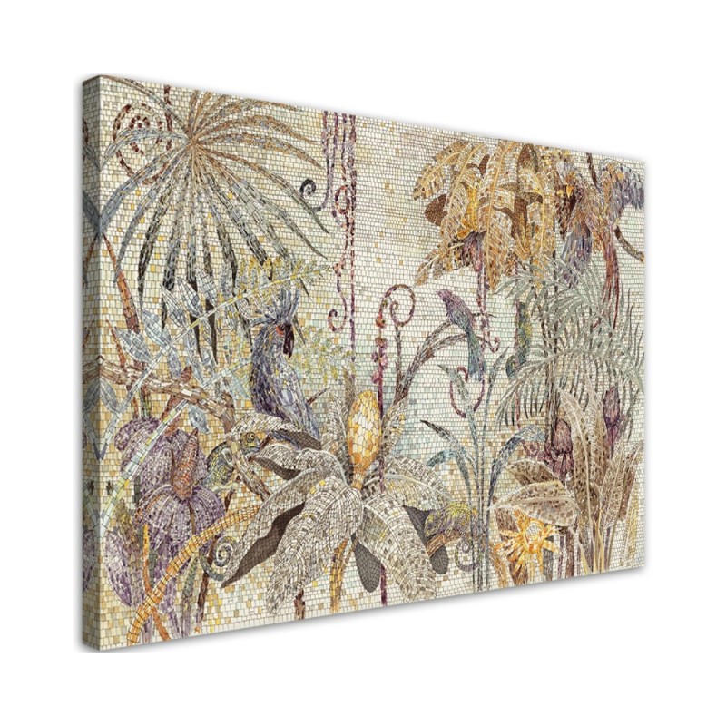 Leinwandbild - Mosaik -Dschungel | Feeby