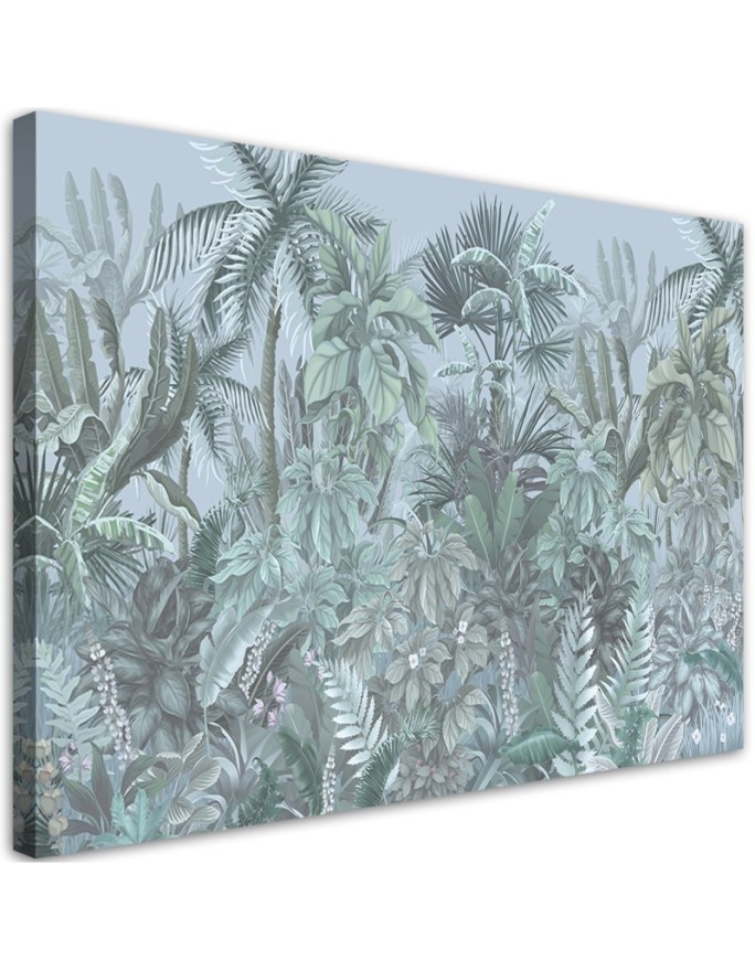 Bild auf Leinwand - Tropische Blätter und Bäume | Feeby