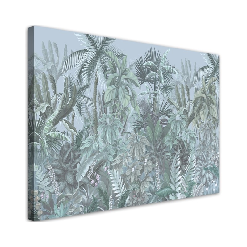 Bild auf Leinwand - Tropische Blätter und Bäume | Feeby