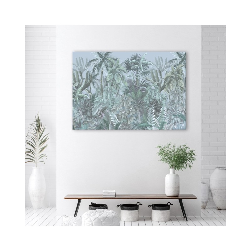 Bild auf Leinwand - Tropische Blätter und Bäume | Feeby