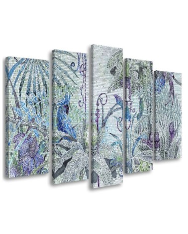 Dekoratives Leinwandbild - Mosaik -Dschungel | Feeby