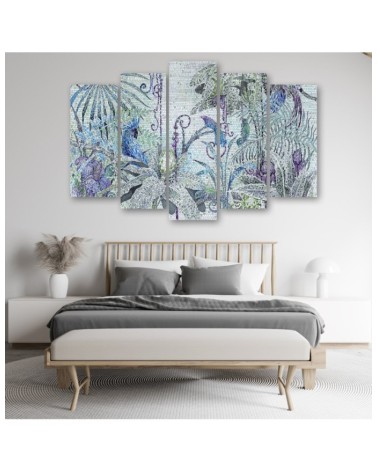 Dekoratives Leinwandbild - Mosaik -Dschungel | Feeby