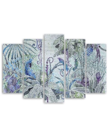 Dekoratives Leinwandbild - Mosaik -Dschungel | Feeby