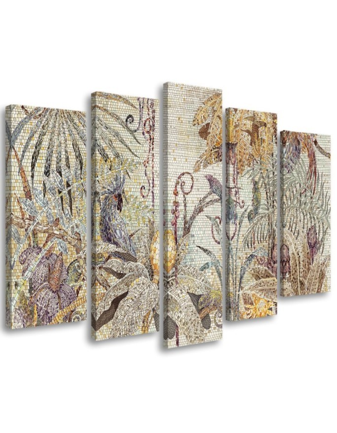 Modernes Wandbild - Mosaik -Dschungel | Feeby