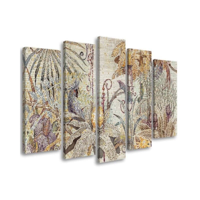 Modernes Wandbild - Mosaik -Dschungel | Feeby