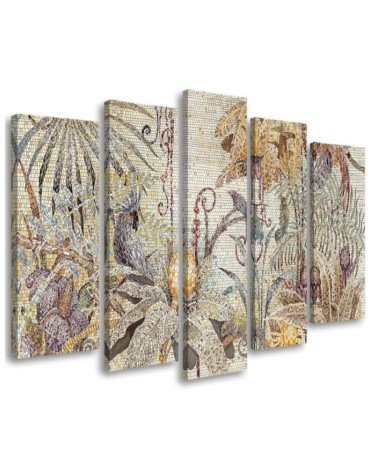 Modernes Wandbild - Mosaik -Dschungel | Feeby