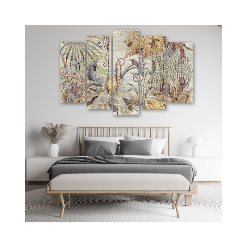 Modernes Wandbild - Mosaik -Dschungel | Feeby