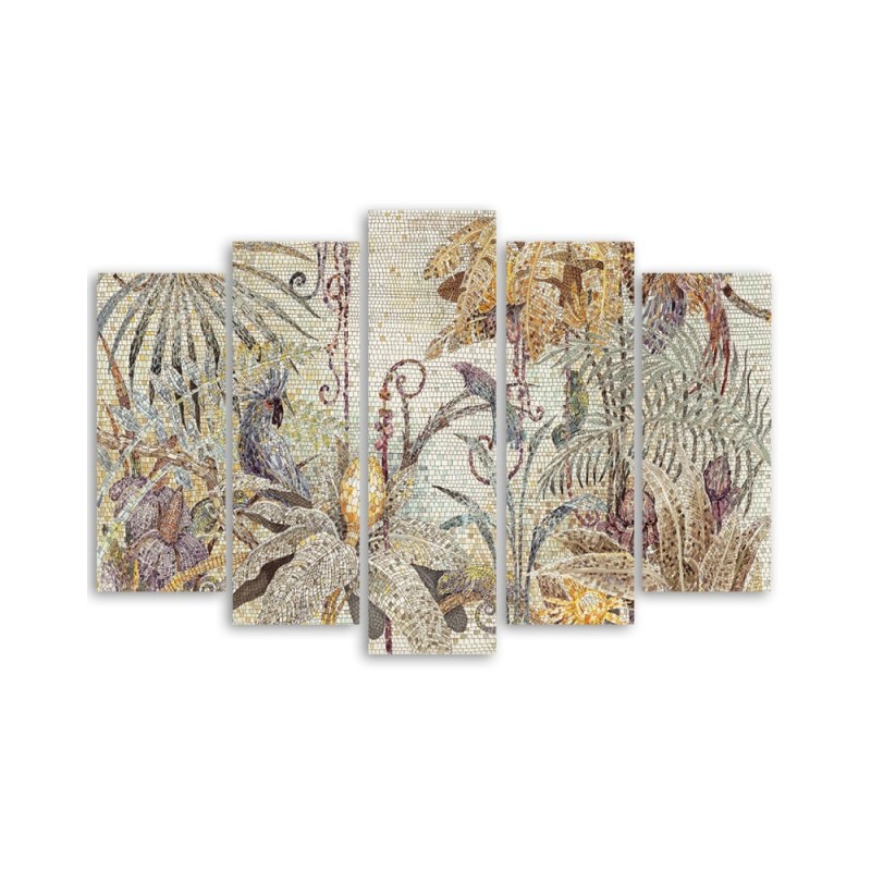 Modernes Wandbild - Mosaik -Dschungel | Feeby