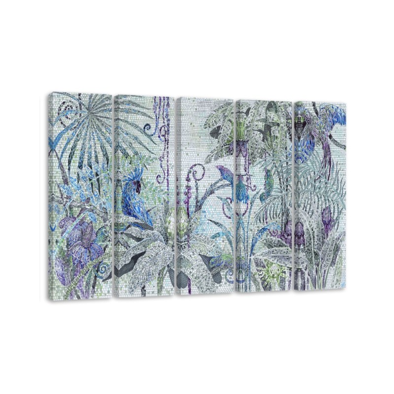 Leinwandbild modern - Mosaik -Dschungel | Feeby