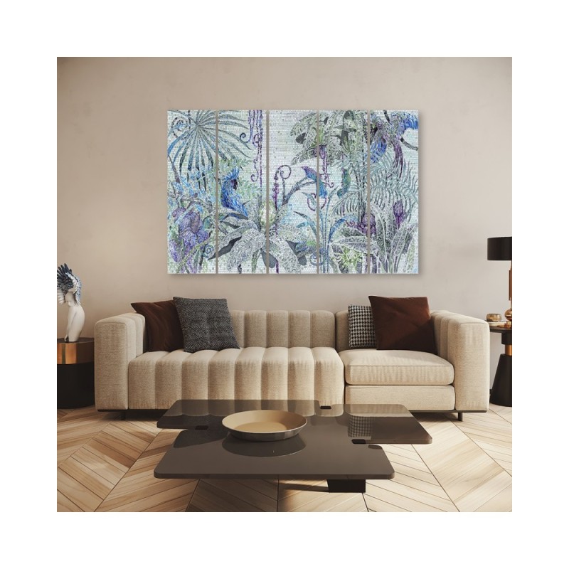 Leinwandbild modern - Mosaik -Dschungel | Feeby
