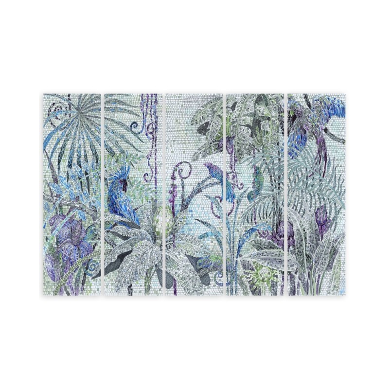 Leinwandbild modern - Mosaik -Dschungel | Feeby