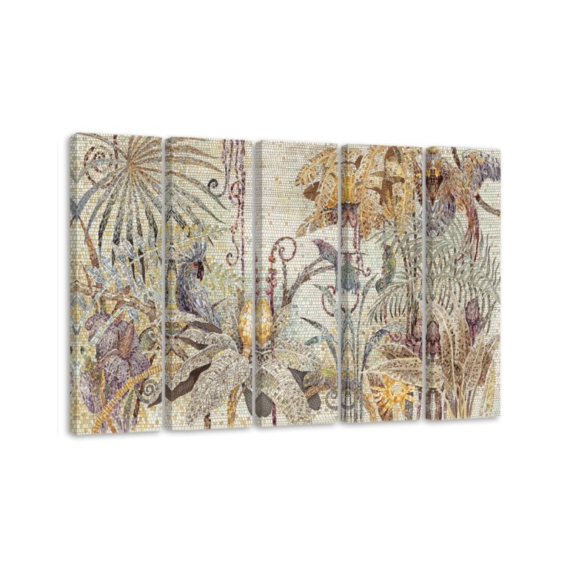 Bild auf Leinwand - Mosaik -Dschungel | Feeby