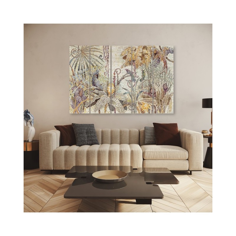 Bild auf Leinwand - Mosaik -Dschungel | Feeby