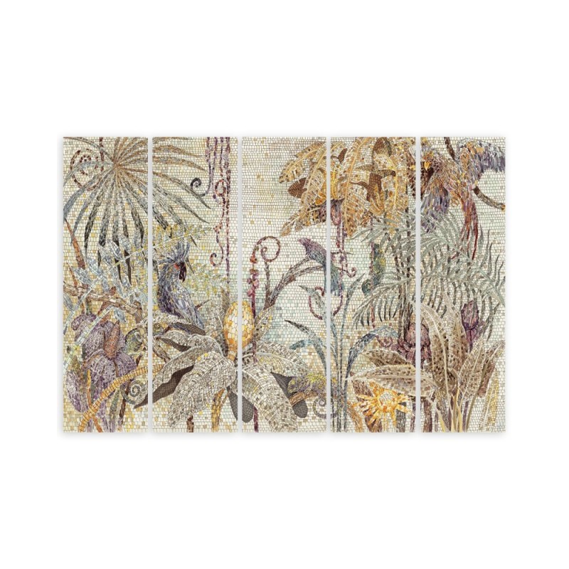 Bild auf Leinwand - Mosaik -Dschungel | Feeby