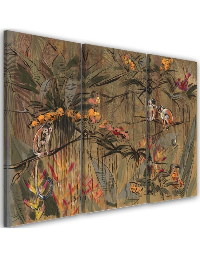 Leinwanddruck - Affen im Dschungel | Feeby