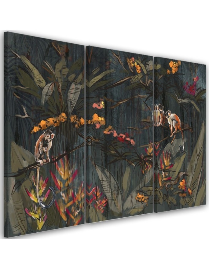 Leinwandbild - Affen im Dschungel | Feeby