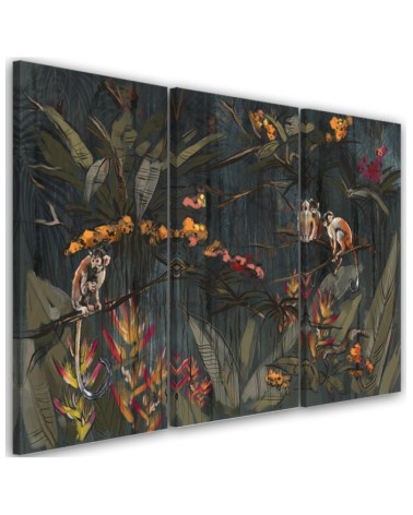 Canvas print for living room canvas - Monkeys in the jungle | FEEBY