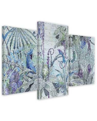 Wall art painting for living room - Jungle mosaic | FEEBY