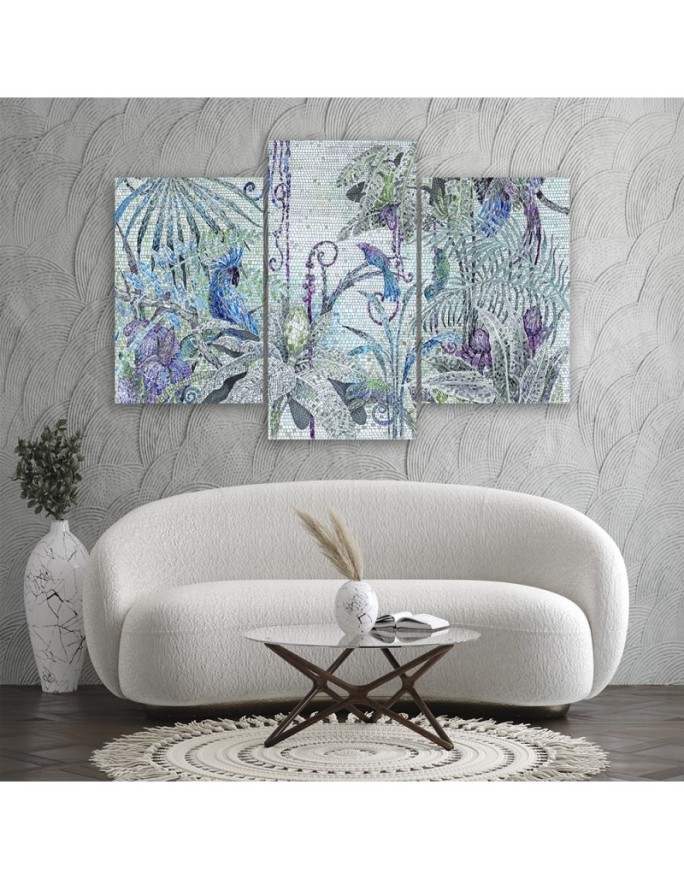 Wall art painting for living room - Jungle mosaic | FEEBY