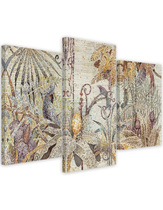 Bild auf Leinwand - Mosaik -Dschungel | Feeby