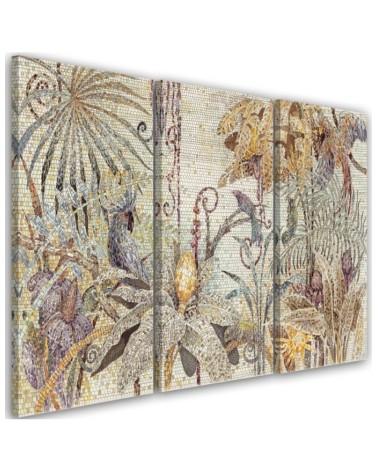 Living room pictures on Canvas - Jungle mosaic | FEEBY