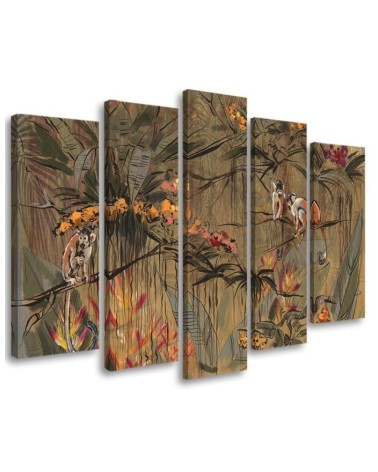 Canvas print for living room - Monkeys in the jungle | FEEBY