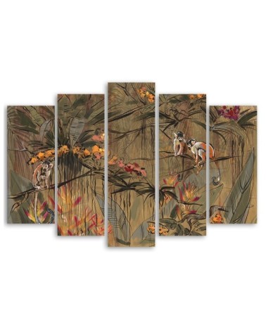 Leinwandbild - Affen im Dschungel | Feeby