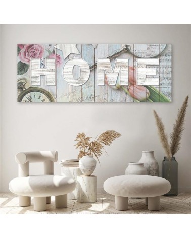 Leinwandbild - Rustikaler Stil Hausaufschrift | Feeby