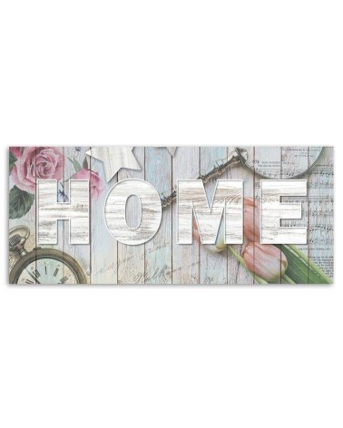 Obraz z napisami do salonu - Rustykalny styl napis Home | FEEBY