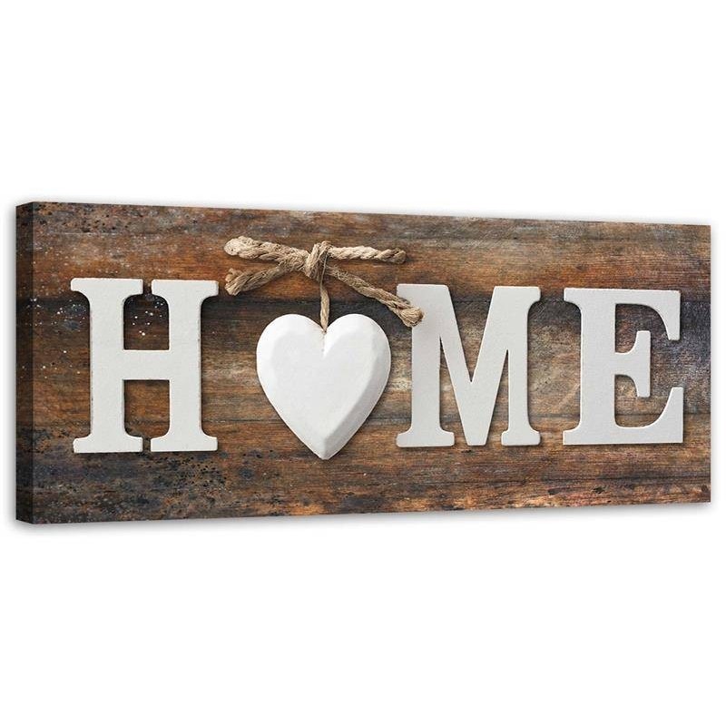 Bild auf Leinwand - Home Herz Vintage | Feeby