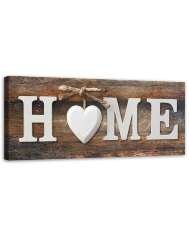 Napis Home na tle desek w stylu vintage - Obraz dekoracyjny | FEEBY
