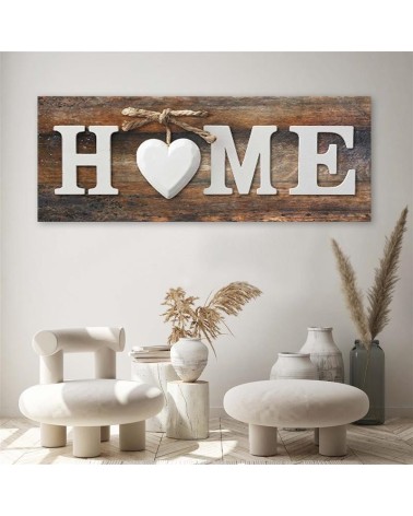 Napis Home na tle desek w stylu vintage - Obraz dekoracyjny | FEEBY