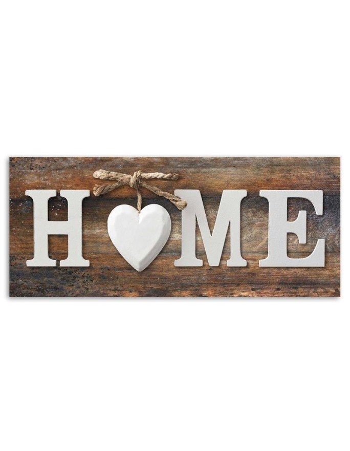 Napis Home na tle desek w stylu vintage - Obraz dekoracyjny | FEEBY