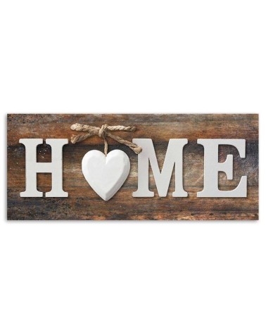 Napis Home na tle desek w stylu vintage - Obraz dekoracyjny | FEEBY