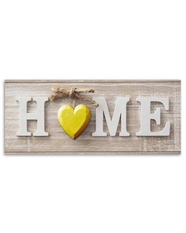 Leinwandbild modern - Aufschrift Home Herz Holz | Feeby