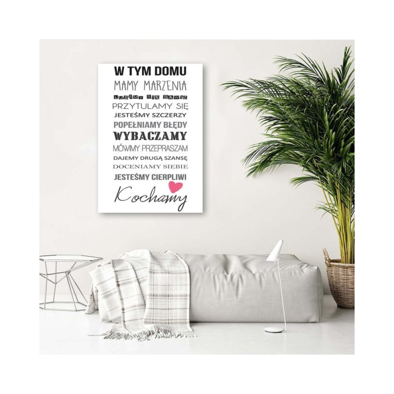 Bild auf Leinwand - In diesem Haus Typografie | Feeby