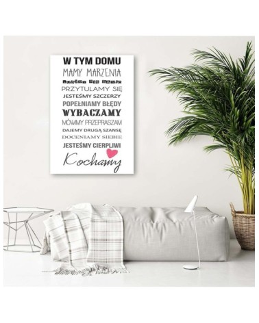 Bild auf Leinwand - In diesem Haus Typografie | Feeby