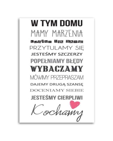 Bild auf Leinwand - In diesem Haus Typografie | Feeby