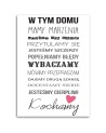 Zasady w tym domu typografia Obraz do salonu, korytarza | FEEBY