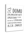Zasady w domu typograficzny Obraz do salonu | FEEBY