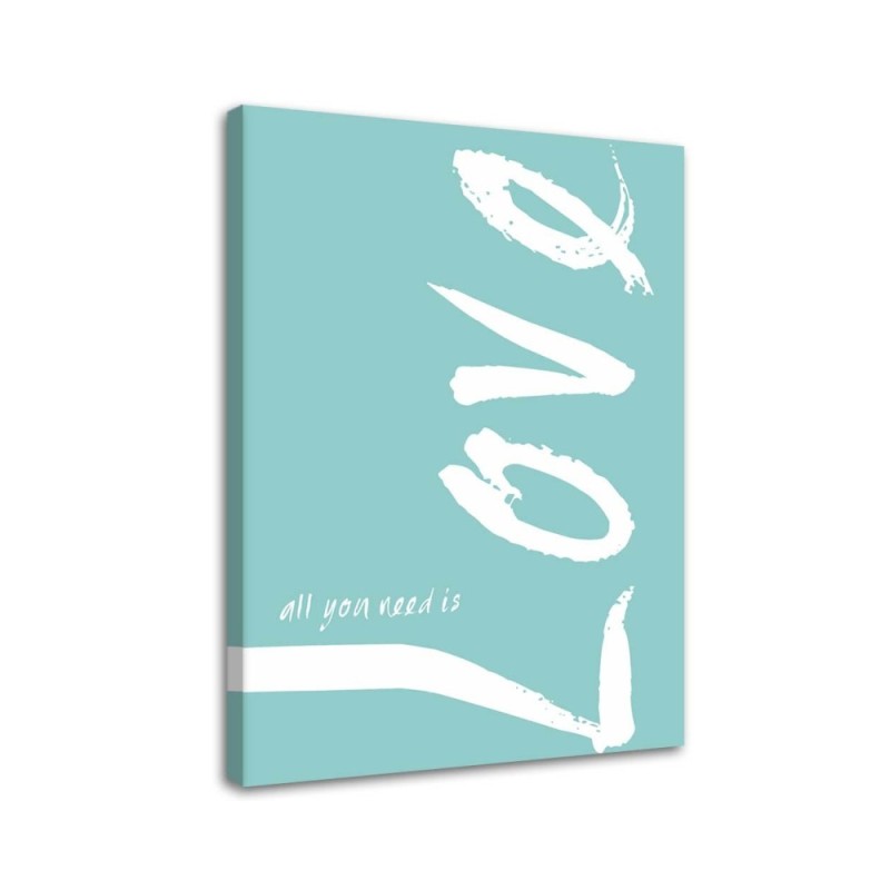 Leinwandbild modern - Blaue Liebe | Feeby