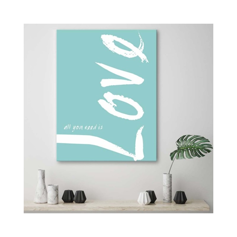 Leinwandbild modern - Blaue Liebe | Feeby